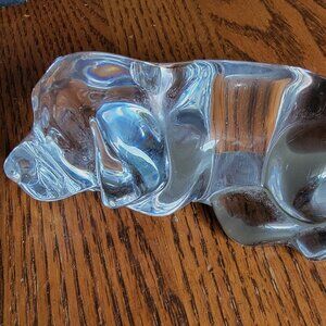 Vintage Princess House Crystal Reclining Dog Figurine-1990s